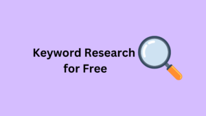 Keyword Research for Free